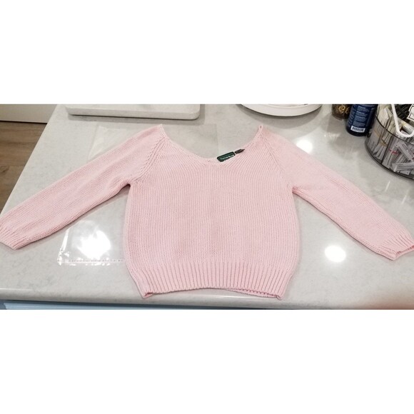 Carroll Reed cotton blend v neck Sweater size medium - Picture 1 of 12